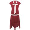 imageBABEYOND Gatsby Dress for Women  Chiffon Flapper Dress LowWaist 1920s Roaring 20s Great Gatsby PartyRed