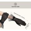 imageBABEYOND Lace Gloves for Women  Bow Short Prom Gloves Evening Elegant Accessories for Wedding Opera PartyBlack