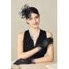 imageBABEYOND Lace Gloves for Women  Bow Short Prom Gloves Evening Elegant Accessories for Wedding Opera PartyBlack