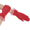 imageBABEYOND Lace Gloves for Women  Bow Short Prom Gloves Evening Elegant Accessories for Wedding Opera PartyRed