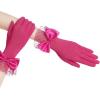 imageBABEYOND Lace Gloves for Women  Bow Short Prom Gloves Evening Elegant Accessories for Wedding Opera PartyRose Red