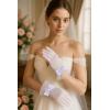 imageBABEYOND Lace Gloves for Women  Bow Short Prom Gloves Evening Elegant Accessories for Wedding Opera PartyWhite