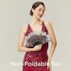 imageBABEYOND Lace Hand Fan NonFoldable Vintage Bridal Handheld Fans with Plastic Beads and Embroidered for Wedding Decoration Dancing PartyBlack