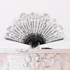 imageBABEYOND Lace Hand Fan NonFoldable Vintage Bridal Handheld Fans with Plastic Beads and Embroidered for Wedding Decoration Dancing PartyBlack