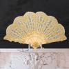 imageBABEYOND Lace Hand Fan NonFoldable Vintage Bridal Handheld Fans with Plastic Beads and Embroidered for Wedding Decoration Dancing PartyCgold