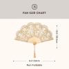 imageBABEYOND Lace Hand Fan NonFoldable Vintage Bridal Handheld Fans with Plastic Beads and Embroidered for Wedding Decoration Dancing PartyCgold