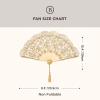 imageBABEYOND Lace Hand Fan NonFoldable Vintage Bridal Handheld Fans with Plastic Beads and Embroidered for Wedding Decoration Dancing PartyEgold