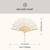 imageBABEYOND Lace Hand Fan NonFoldable Vintage Bridal Handheld Fans with Plastic Beads and Embroidered for Wedding Decoration Dancing PartyWhite