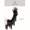 imageBABEYOND Long Opera Party Gloves  Vintage Satin Fringe Elbow Length Gloves 1920s Accessories for WomenBlack