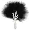 imageBABEYOND Peacock Feather Hair Clip with Rhinestones  Roaring 20s Flapper Fascinator and 1920s Hair Accessories Style 3