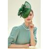 imageBABEYOND Tea Party Fascinator Hat for Women Kentucky Headwear Derby Pillbox Church Hat for Cocktail WeddingAdark Green