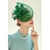 imageBABEYOND Tea Party Fascinator Hat for Women Kentucky Headwear Derby Pillbox Church Hat for Cocktail WeddingAdark Green