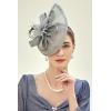 imageBABEYOND Tea Party Fascinator Hat for Women Kentucky Headwear Derby Pillbox Church Hat for Cocktail WeddingAgray