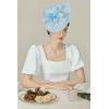 imageBABEYOND Tea Party Fascinator Hat for Women Kentucky Headwear Derby Pillbox Church Hat for Cocktail WeddingLight Blue