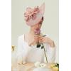 imageBABEYOND Tea Party Fascinator Hat for Women Kentucky Headwear Derby Pillbox Church Hat for Cocktail WeddingNude Pink
