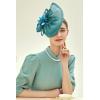 imageBABEYOND Tea Party Fascinator Hat for Women Kentucky Headwear Derby Pillbox Church Hat for Cocktail WeddingTeal