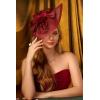 imageBABEYOND Tea Party Fascinator Hat for Women Kentucky Headwear Derby Pillbox Church Hat for Cocktail WeddingWine Red