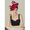 imageBABEYOND Tea Party Fascinator Kentucky Hat Fascinator Cocktail Pillbox Hat Derby HeadbandRed