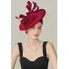imageBABEYOND Tea Party Fascinator Kentucky Hat Fascinator Cocktail Pillbox Hat Derby HeadbandRed