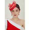 imageBABEYOND Veil Fascinator Hat for Women  Tea Party ampamp Kentucky Derby  Pillbox Hat with Feather ampamp PearlRed