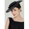 imageBABEYOND Wide Brim Tea Party Fascinator Kentucky Hat Derby Fascinator Wedding Hat for CocktailBlack