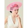 imageBABEYOND Wide Brim Tea Party Fascinator Kentucky Hat Derby Fascinator Wedding Hat for CocktailPink