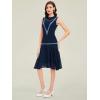 imageBABEYOND Womens 1920s Inspired Dress  Flapper Dress LowWaist Dress Sleeveless Party Chiffon Dress for WomenNavy