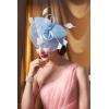 imageBABEYOND Womens Fascinator Hat Kentucky Hat Feather Derby Fascinator Tea Party Hat for Cocktail WeddingLight Blue
