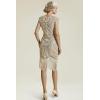 imageBABEYOND Womens Flapper Dresses 1920s Beaded Fringed Great Gatsby DressBeige  Crystal Decorations