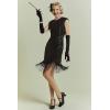 imageBABEYOND Womens Flapper Dresses 1920s Beaded Fringed Great Gatsby DressBlack