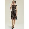 imageBABEYOND Womens Flapper Dresses 1920s Beaded Fringed Great Gatsby DressBlack Gold