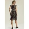 imageBABEYOND Womens Flapper Dresses 1920s Beaded Fringed Great Gatsby DressBlack Gold