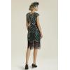 imageBABEYOND Womens Flapper Dresses 1920s Beaded Fringed Great Gatsby DressDarkgreen Gold