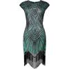 imageBABEYOND Womens Flapper Dresses 1920s Beaded Fringed Great Gatsby DressGreen