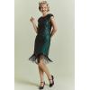 imageBABEYOND Womens Flapper Dresses 1920s Beaded Fringed Great Gatsby DressGreen