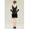 imageBABEYOND Womens Flapper Dresses 1920s V Neck Beaded Fringed Great Gatsby DressBlack With Colorful Sequins