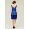 imageBABEYOND Womens Flapper Dresses 1920s V Neck Beaded Fringed Great Gatsby DressBlue