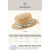 imageBABYOND Mens Brim Boater Hat Gatsby Straw Panama Hat Fedora Summer Beach Sun Hat 20s Costume AccessoriesWhite Black