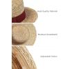 imageBABYOND Mens Brim Boater Hat Gatsby Straw Panama Hat Fedora Summer Beach Sun Hat 20s Costume AccessoriesWine Red