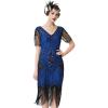imageBABEYOND 1920s Art Deco Fringed Sequin Dress Roaring 20s Flapper Fancy DressBlue Black