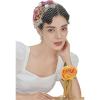 imageBABEYOND 1920s Fascinator Mesh Flower Pearl Veil Headband Bridal Wedding Tea Party Fascinator Veil for WomenDusty Rose