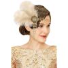 imageBABEYOND 1920s Flapper Gatsby Headband Roaring 20s Party HeadpieceChampagne