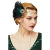 imageBABEYOND 1920s Flapper Gatsby Headband Roaring 20s Party HeadpieceGreen