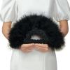 imageBABEYOND 1920s Marabou Feather Fan  Vintage Handheld Fan Bridal Feather Bouquet Bridesmaids Fan for Wedding YellowBlack