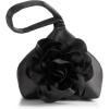 imageBABEYOND Clutch Purses for Women  Evening Bags Flower Satin Handbag Classy Wristlet Purse for Party Daily WeddingBlack