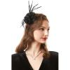 imageBABEYOND Fascinator Hats for Women Tea Party Hat Kentucky Knot Fascinators Headband Derby Hats Hair Clip WeddingSblack
