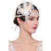 imageBABEYOND Flapper Headpiece for Women  Roaring 20s Headband 1920s Gatsby Headpiece Vintage Accessories for WomenBeige