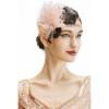imageBABEYOND Flapper Headpiece for Women  Roaring 20s Headband 1920s Gatsby Headpiece Vintage Accessories for WomenChampagne