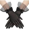 imageBABEYOND Lace Gloves for Women  Bow Short Prom Gloves Evening Elegant Accessories for Wedding Opera PartyBlack