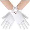 imageBABEYOND Satin Gloves for Women  Short Prom Gloves Wrist Tea Party Evening Elegant Accessories Wedding Opera Dinner PartyWhite